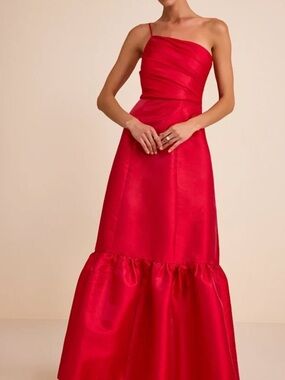 Lulu’s Devil Wears Prada Coco One-Shoulder Taffeta Dress NWT